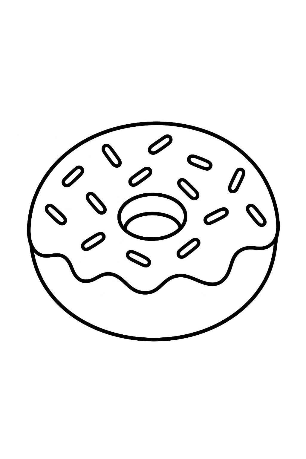 Tekenen Donut afdrukbaar voor kinderen Tekenen Donut afdrukbaar voor kinderen
