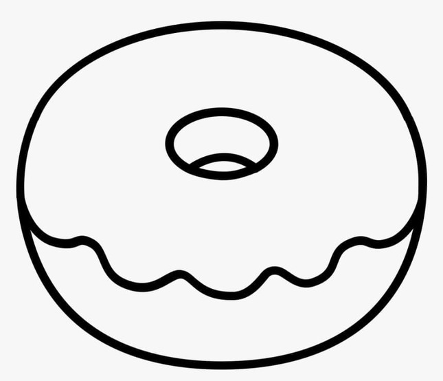 Tekenen Donut gratis afdrukbaar eenvoudig Tekenen Donut gratis afdrukbaar eenvoudig