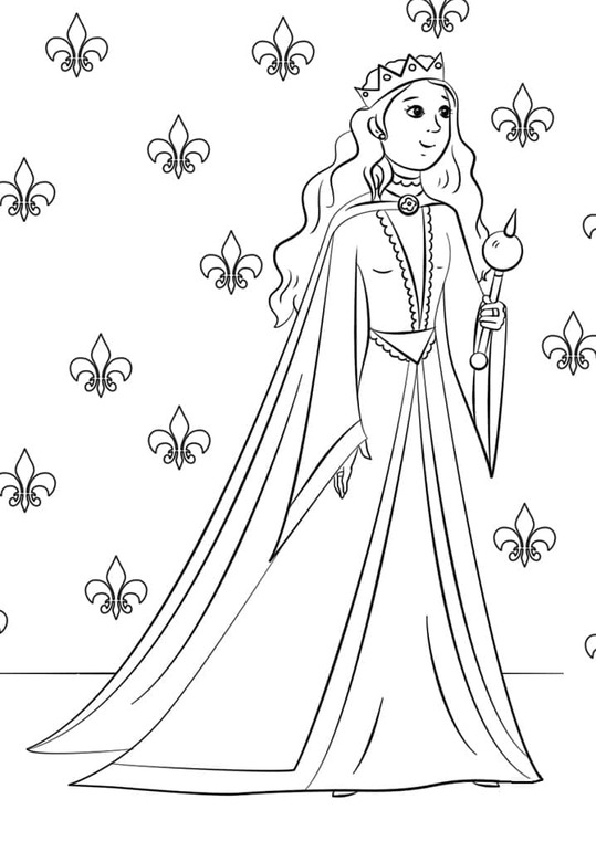 Tekenen Koningin afdrukbaar basis Tekenen Koningin afdrukbaar basis