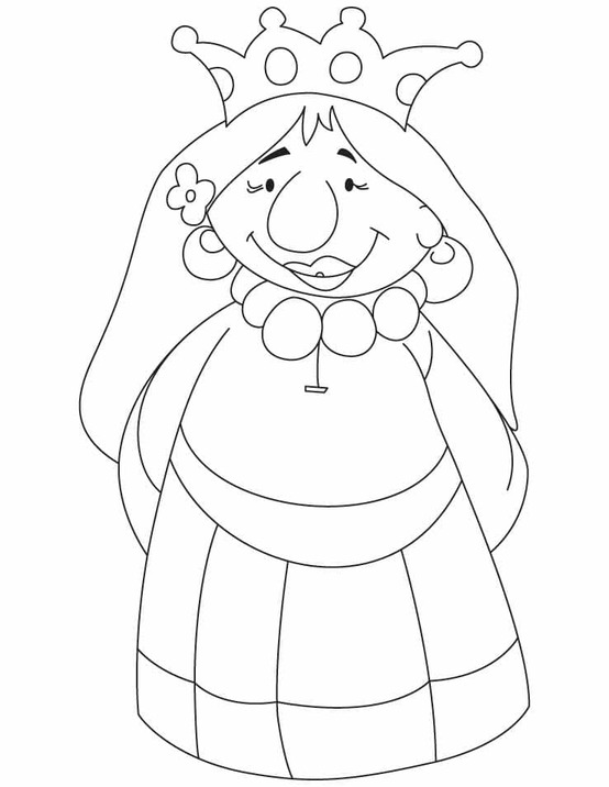 Tekenen Koningin gratis basis Tekenen Koningin gratis basis