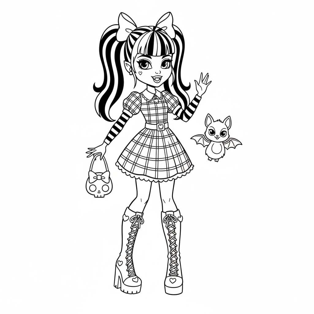 Tekenen Monster High gratis afdrukbaar eenvoudig Tekenen Monster High gratis afdrukbaar eenvoudig