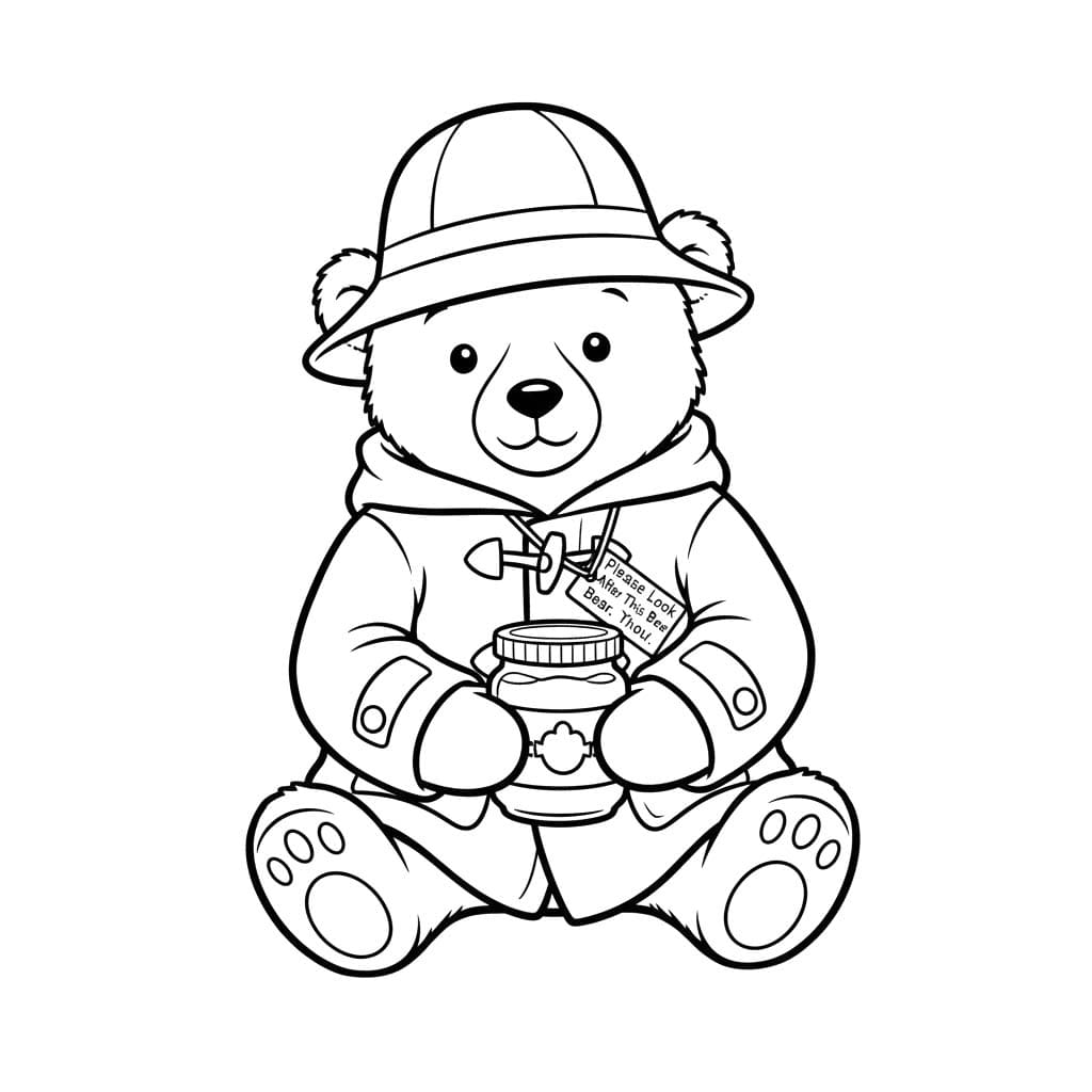 Tekenen Paddington gratis voor kinderen