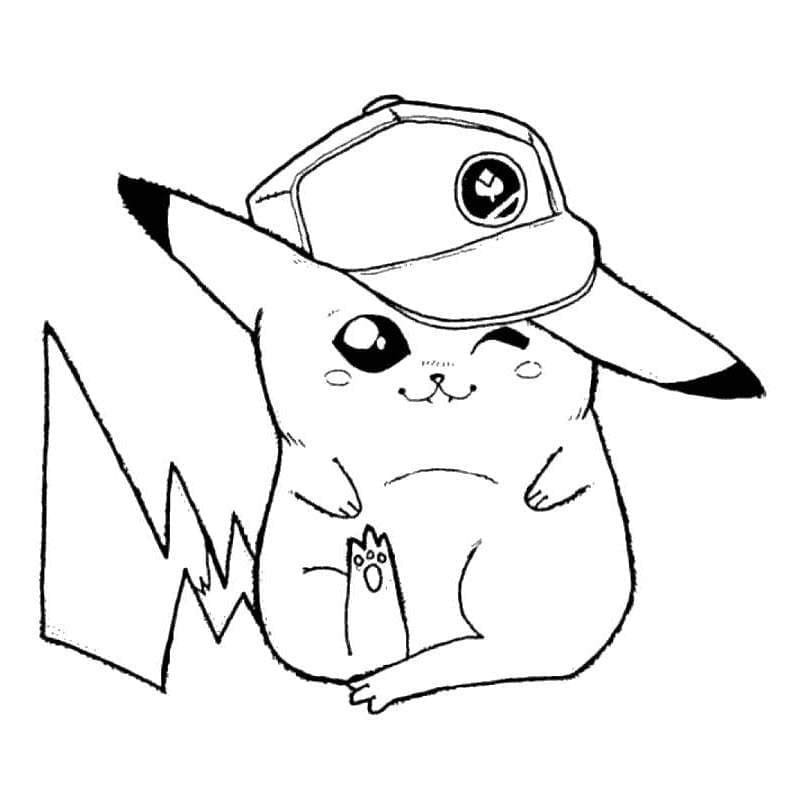 Tekenen Pikachu afdrukbare eenvoudig