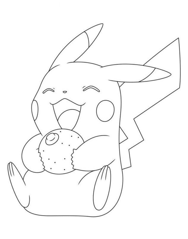 Tekenen Pikachu gratis voor kinderen