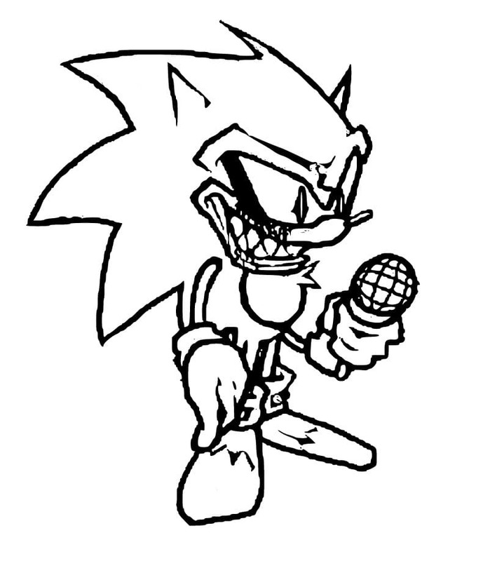 Tekenen Sonic Exe afdrukbaar