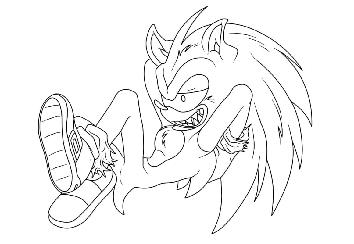 Tekenen Sonic Exe eenvoudig