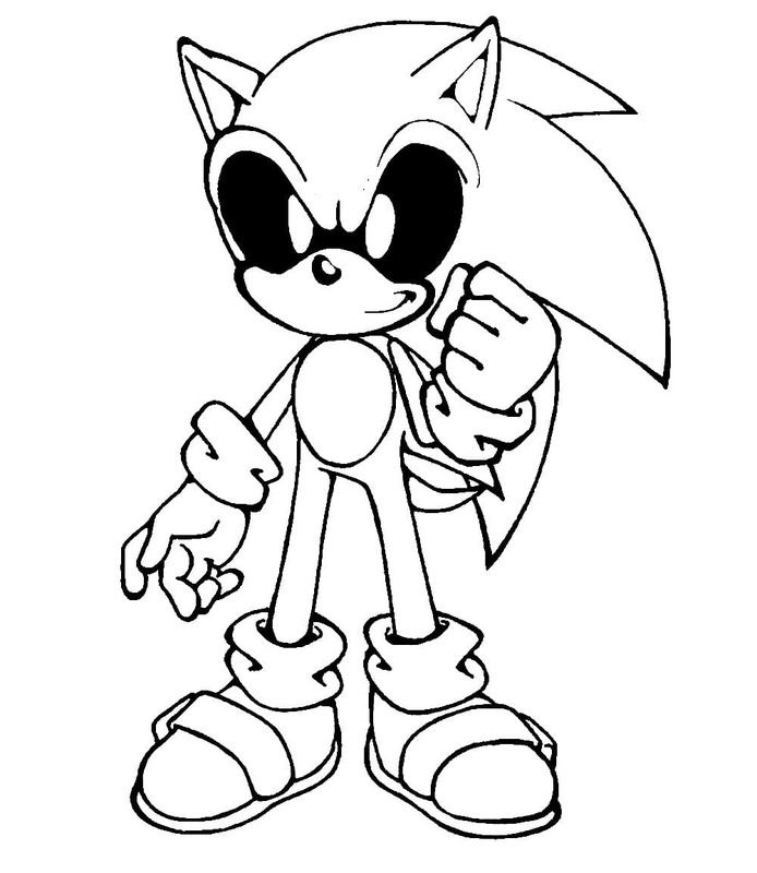 Tekenen Sonic Exe gratis eenvoudig