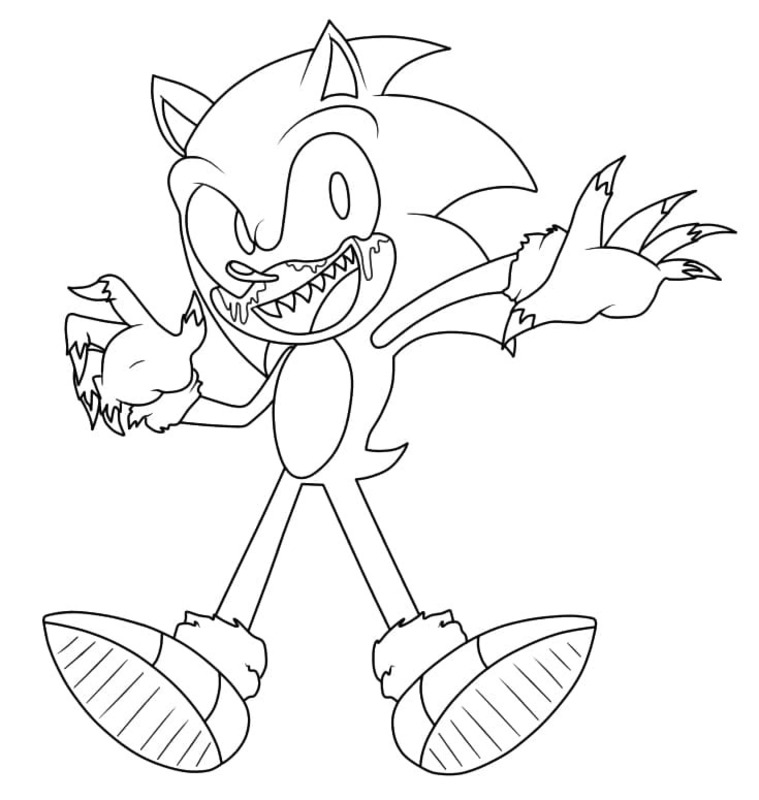 Tekenen Sonic Exe simpel