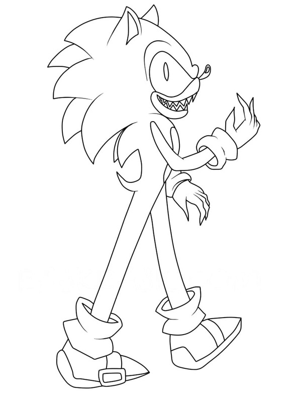 Tekenen Sonic Exe voor kinderen