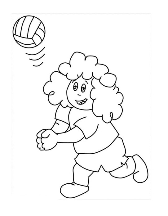 Tekenen Volleybal afdrukbaar eenvoudig Tekenen Volleybal afdrukbaar eenvoudig
