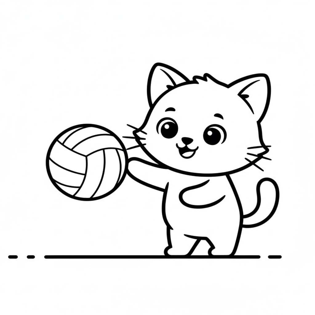 Tekenen Volleybal afdrukbaar Tekenen Volleybal afdrukbaar