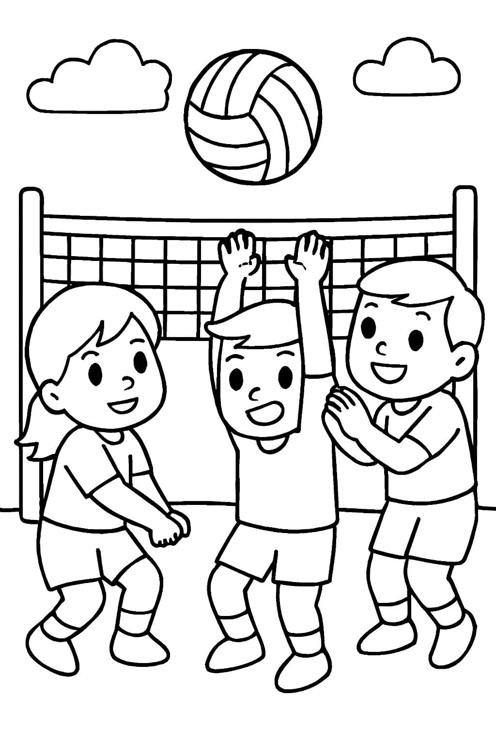 Tekenen Volleybal afdrukbaar voor kinderen Tekenen Volleybal afdrukbaar voor kinderen
