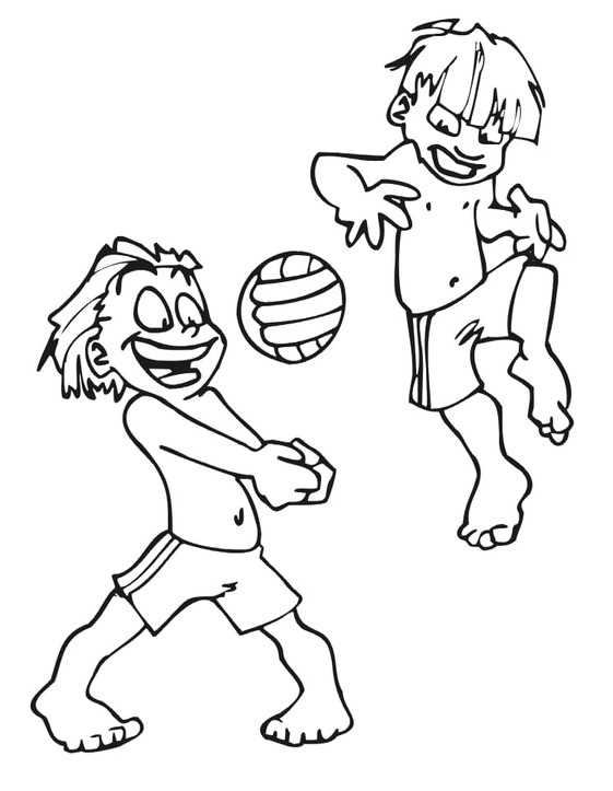Tekenen Volleybal gratis basis Tekenen Volleybal gratis basis