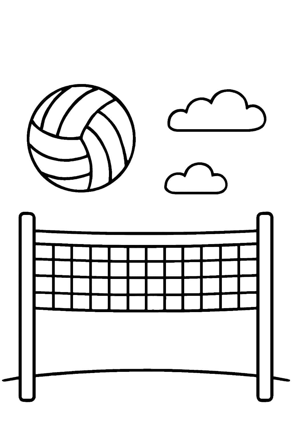 Tekenen Volleybal gratis voor kinderen Tekenen Volleybal gratis voor kinderen