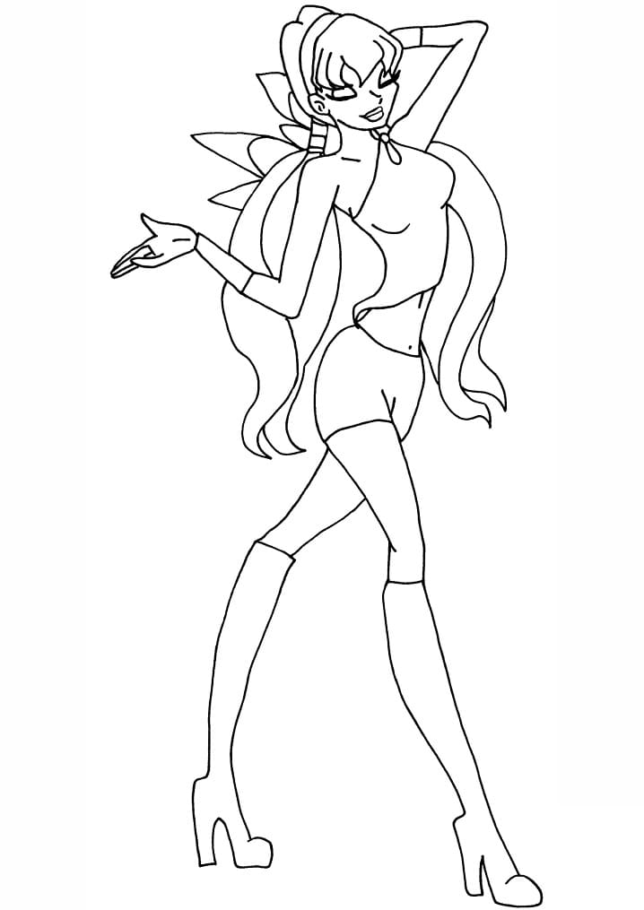 Tekenen Winx Club afdrukbaar basis
