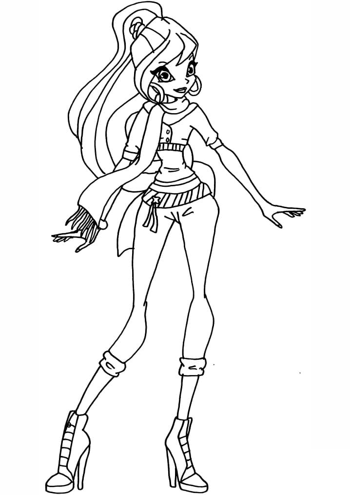 Tekenen Winx Club afdrukbaar