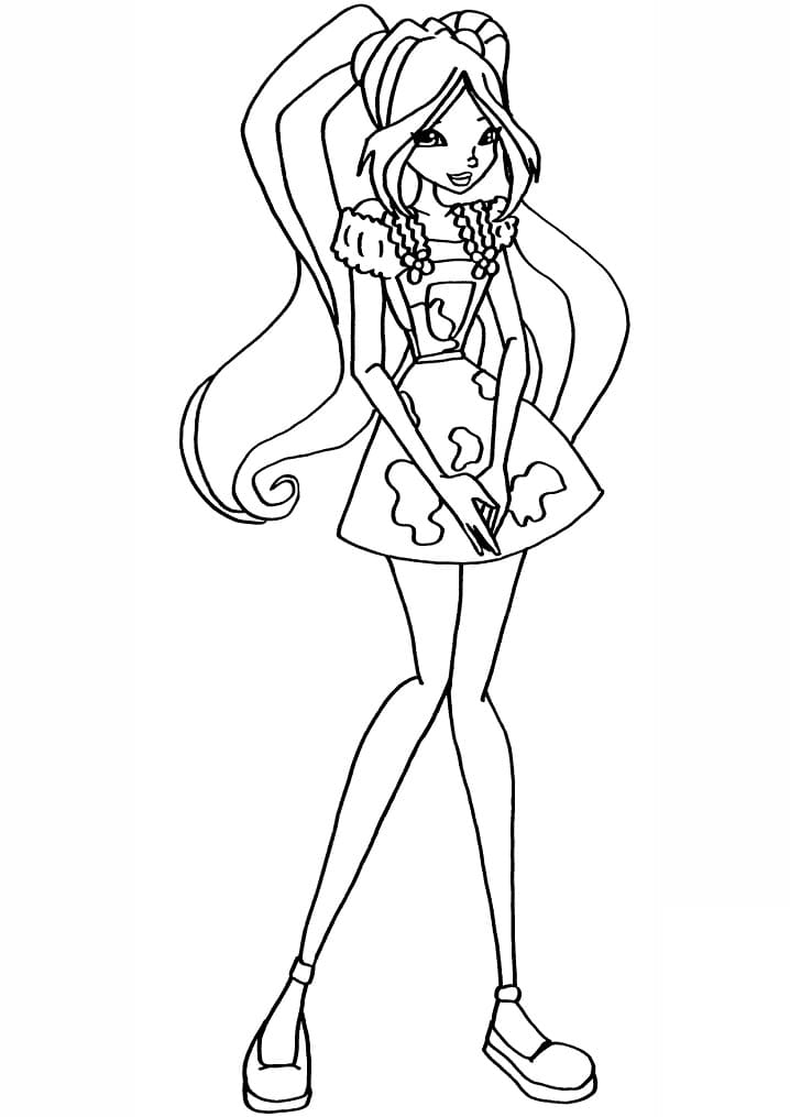 Tekenen Winx Club afdrukbaar simpel