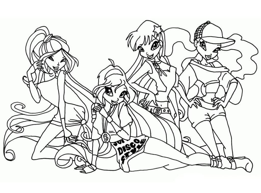 Tekenen Winx Club afdrukbaar voor kinderen