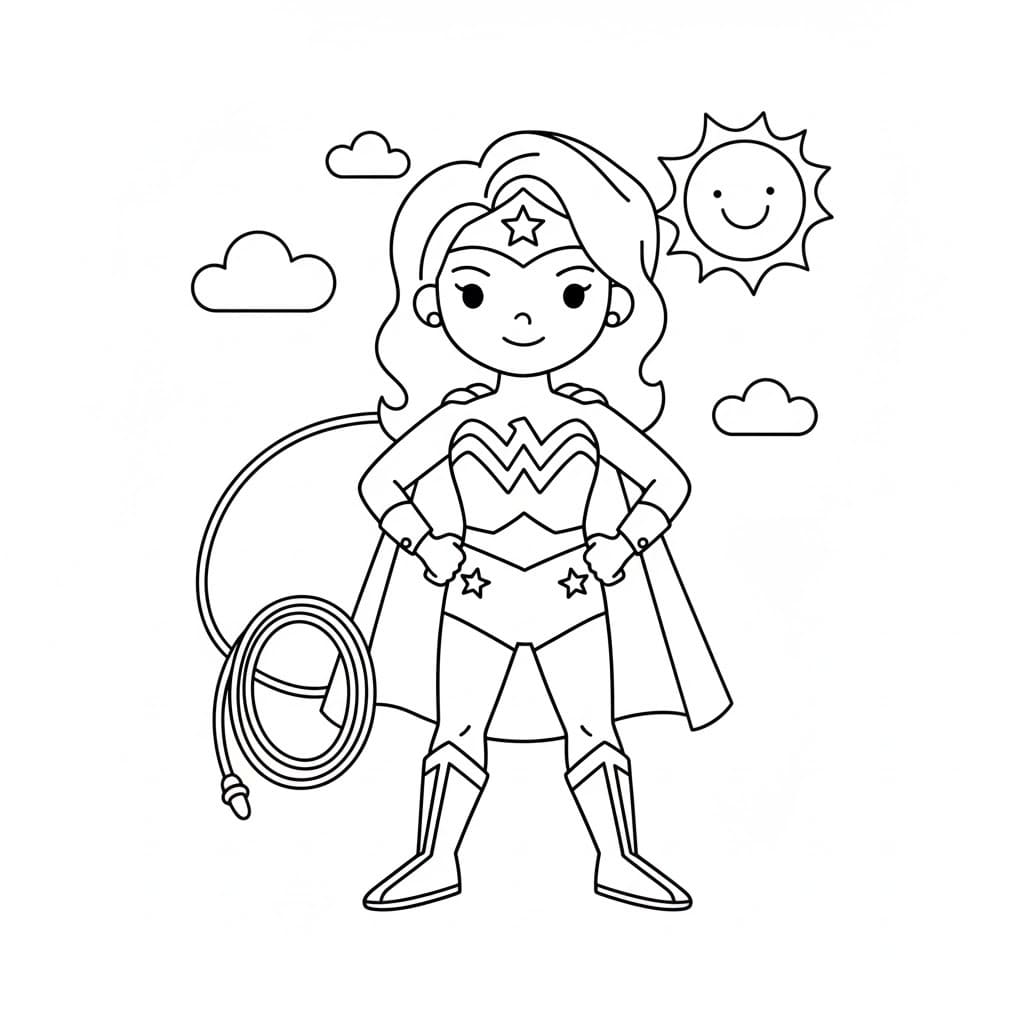 Tekenen Wonder Woman gratis