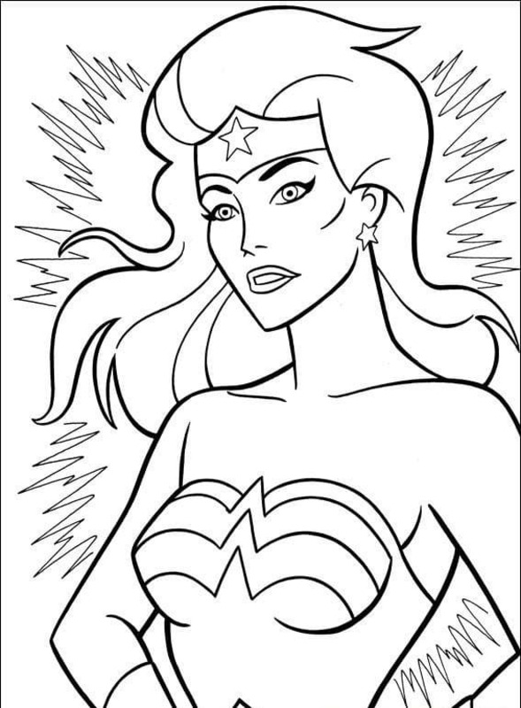 Tekenen Wonder Woman gratis simpel