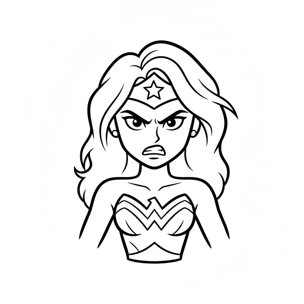 Tekenen Wonder Woman simpel