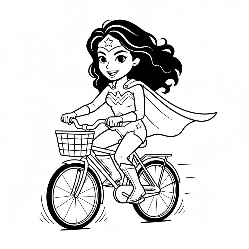 Tekenen Wonder Woman voor kinderen