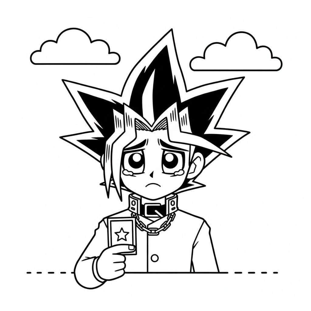 Tekenen Yu Gi Oh afdrukbaar basis