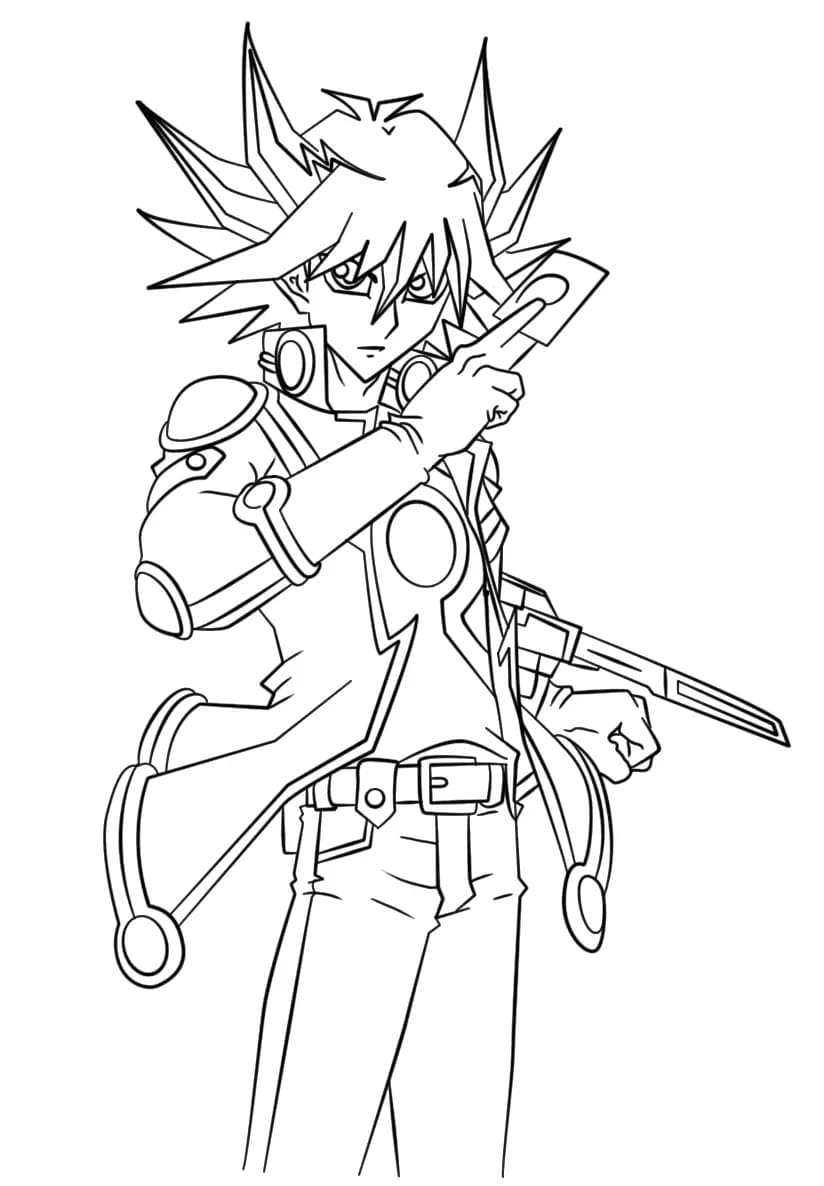 Tekenen Yu Gi Oh gratis afdrukbaar basis