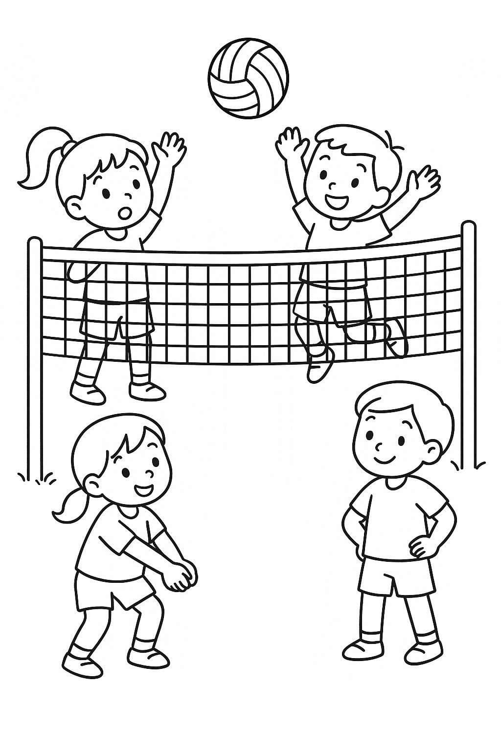 Volleybal afdrukbaar basis Volleybal afdrukbaar basis