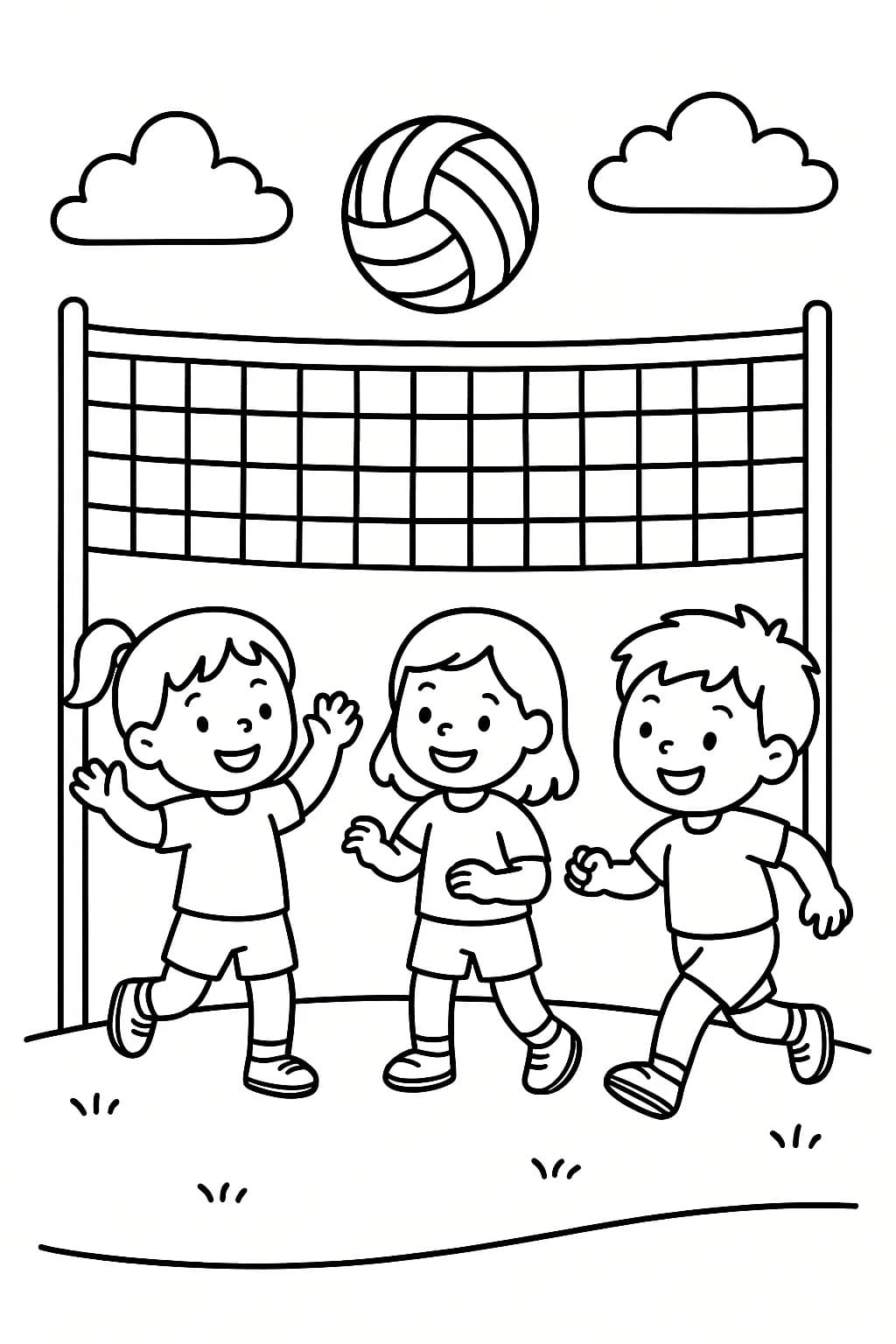 Volleybal afdrukbaar eenvoudig Volleybal afdrukbaar eenvoudig