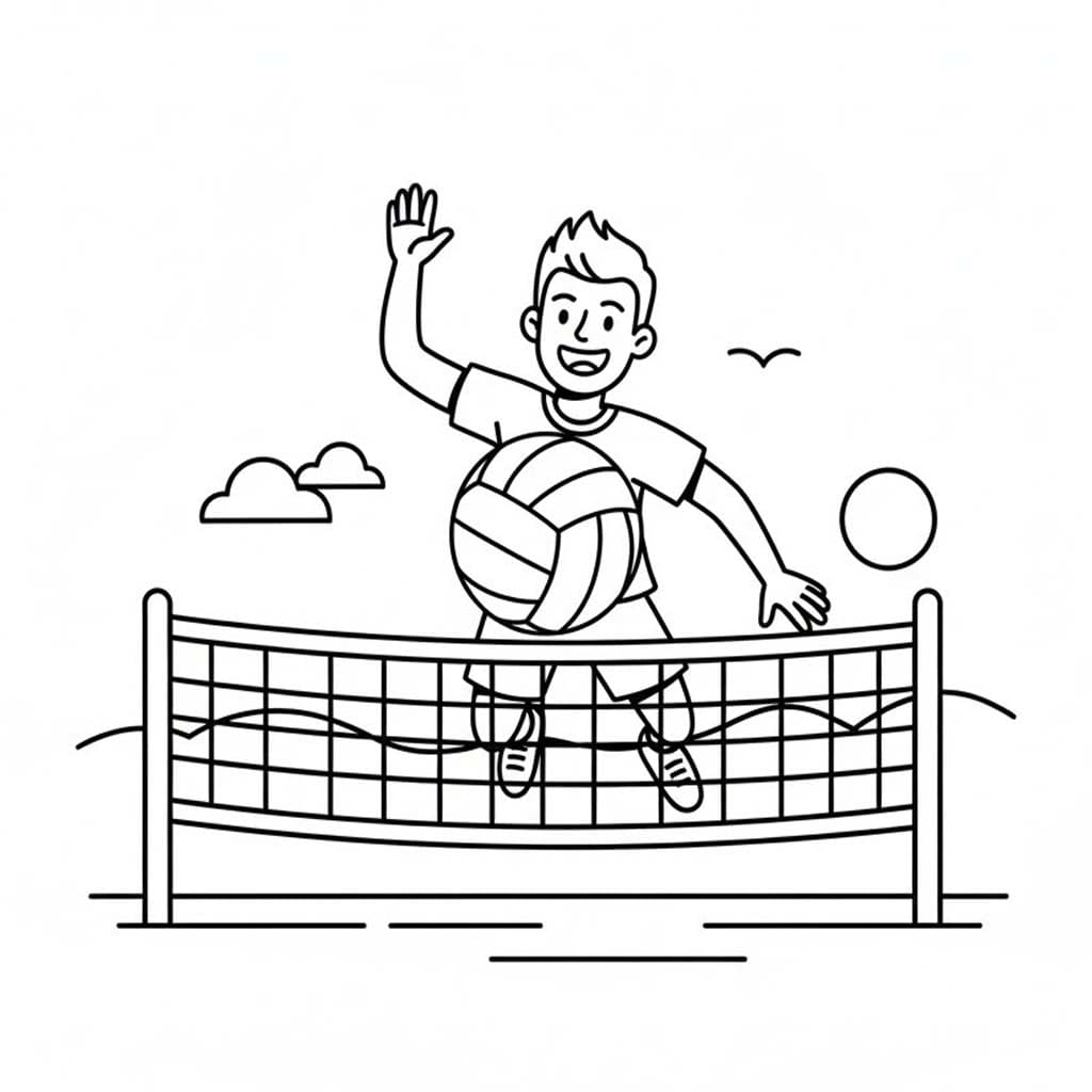 Volleybal afdrukbaar Volleybal afdrukbaar