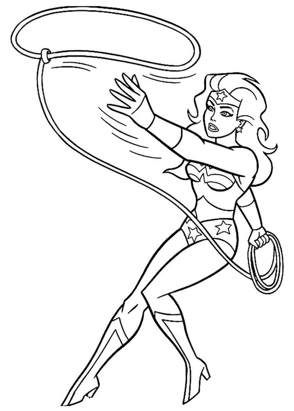 Wonder Woman afdrukbaar voor kinderen