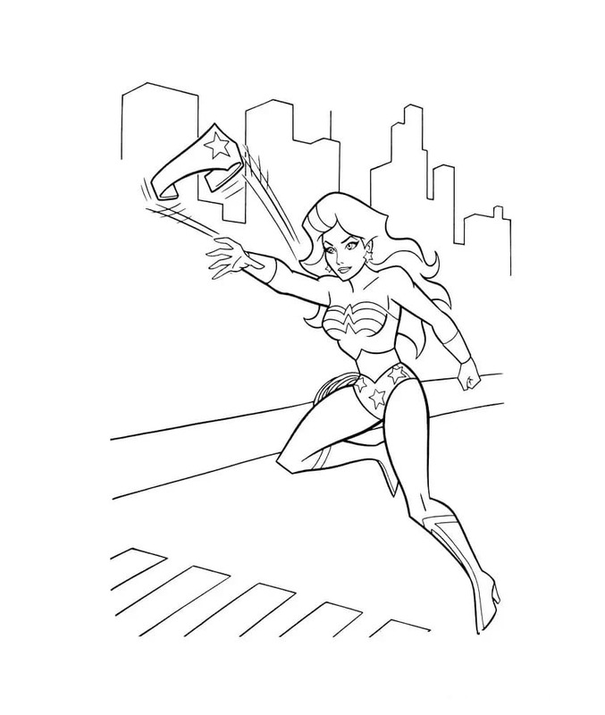 Wonder Woman gratis afdrukbaar basis
