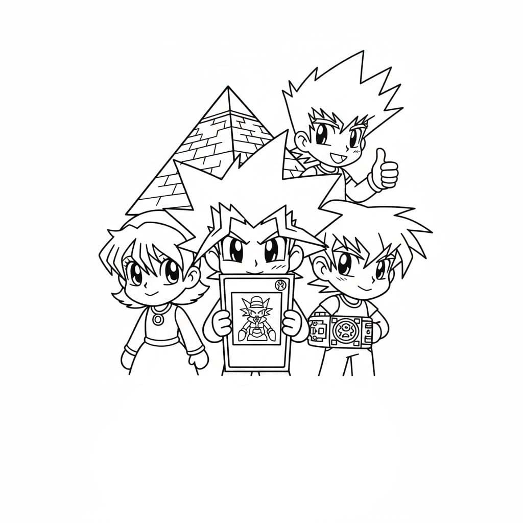Yu Gi Oh afdrukbaar eenvoudig