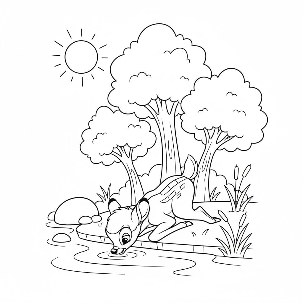 Bambi afdrukbaar eenvoudig