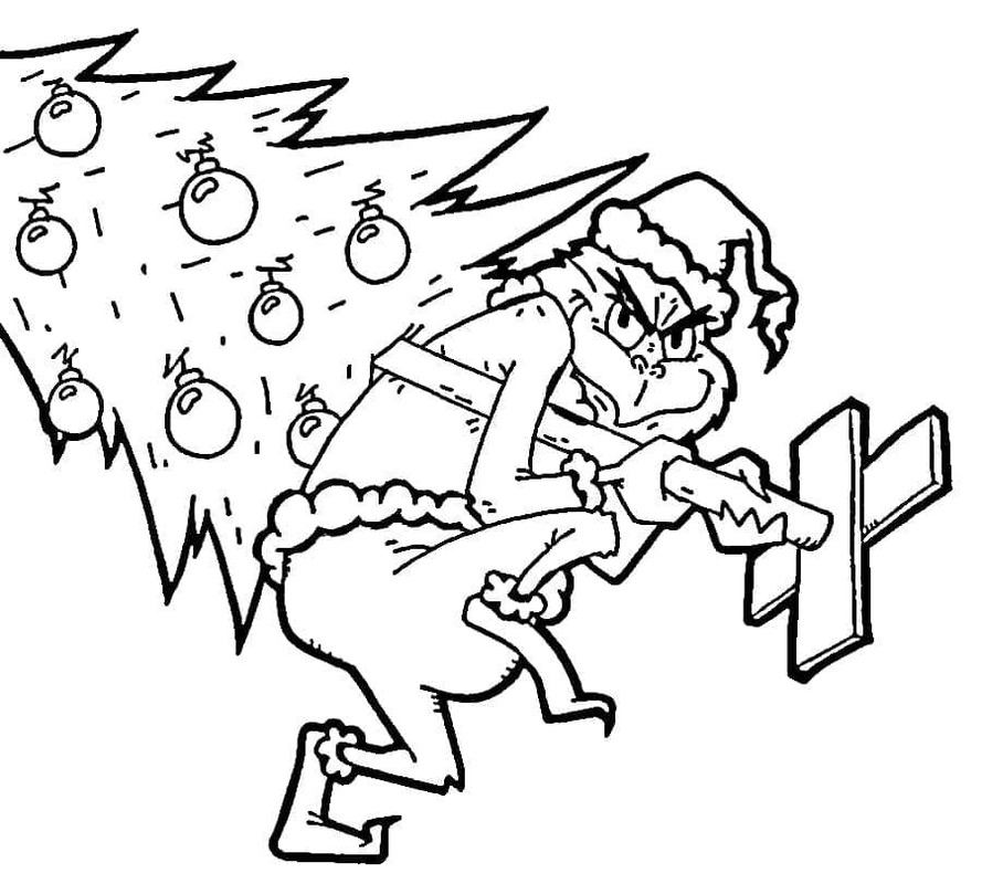 Grinch afdrukbaar eenvoudig