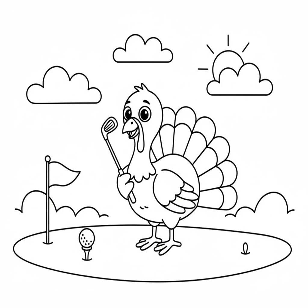 Kalkoen gratis afdrukbaar voor kinderen