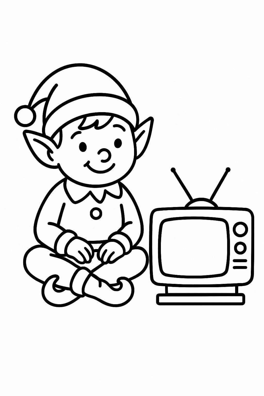 Kerstelf afdrukbaar basis