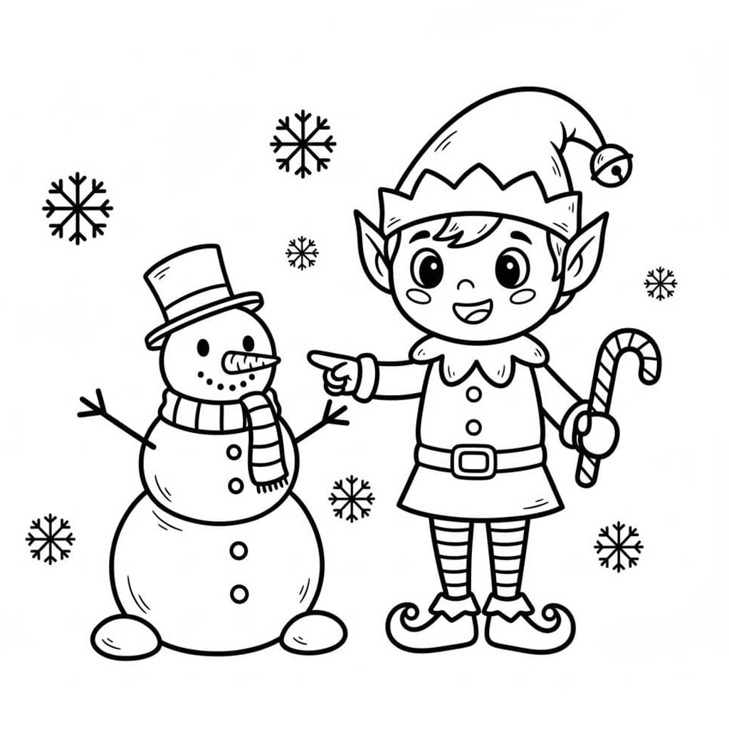 Kerstelf afdrukbaar eenvoudig