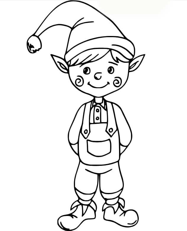 Kerstelf gratis afdrukbaar