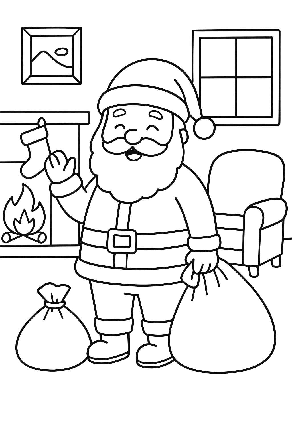 Kerstman afdrukbaar voor kinderen