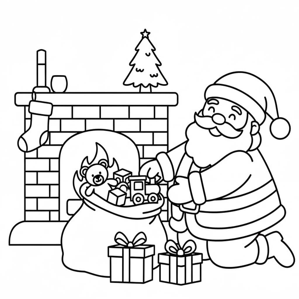 Kerstman gratis afdrukbaar voor kinderen