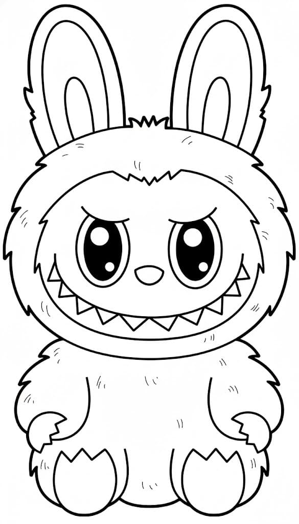 Labubu afdrukbaar basis