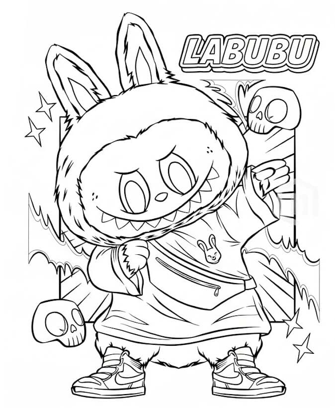 Labubu afdrukbaar eenvoudig