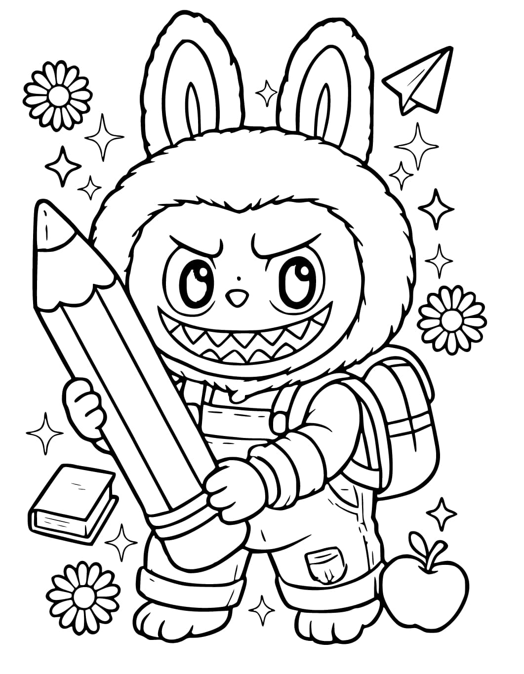 Labubu afdrukbaar simpel