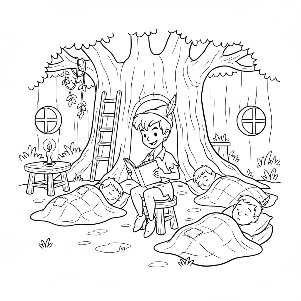 Peter Pan afdrukbaar eenvoudig