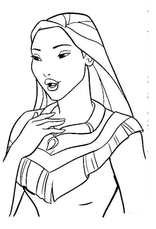 Pocahontas gratis afdrukbaar voor kinderen