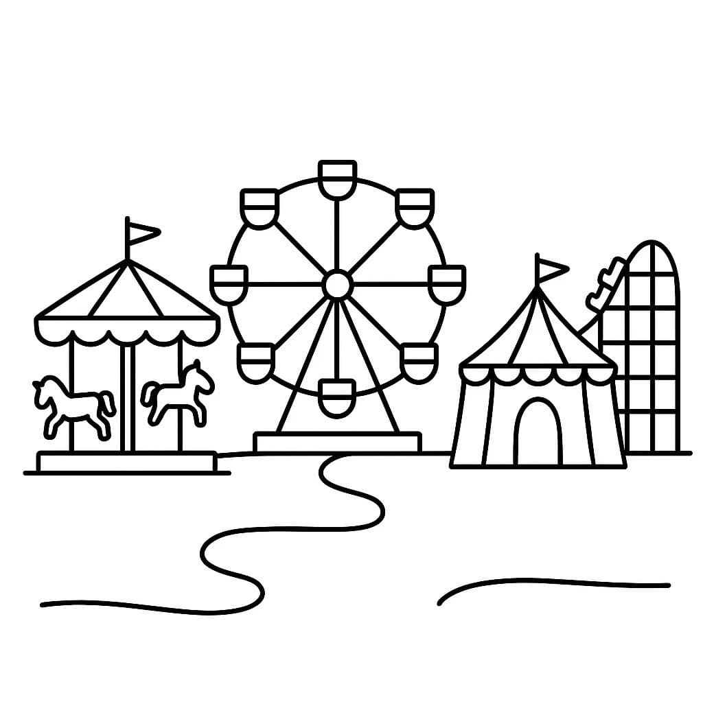 Pretparken afdrukbaar simpel