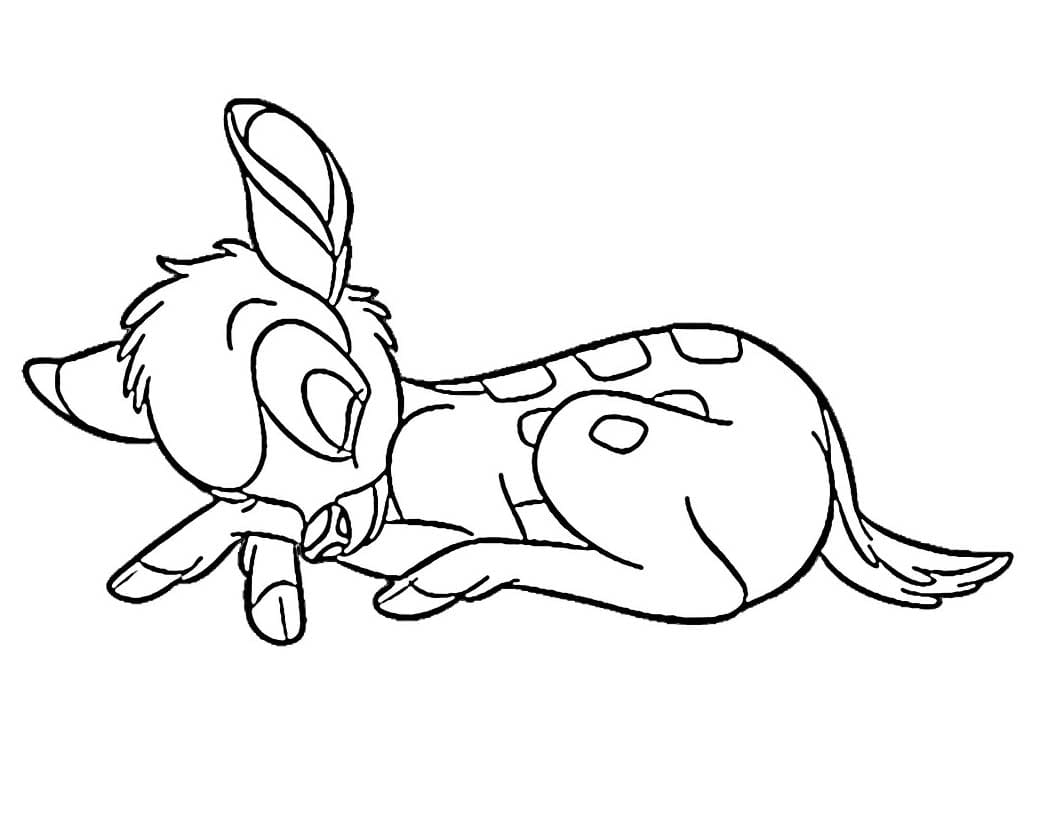 Tekenen Bambi afdrukbaar