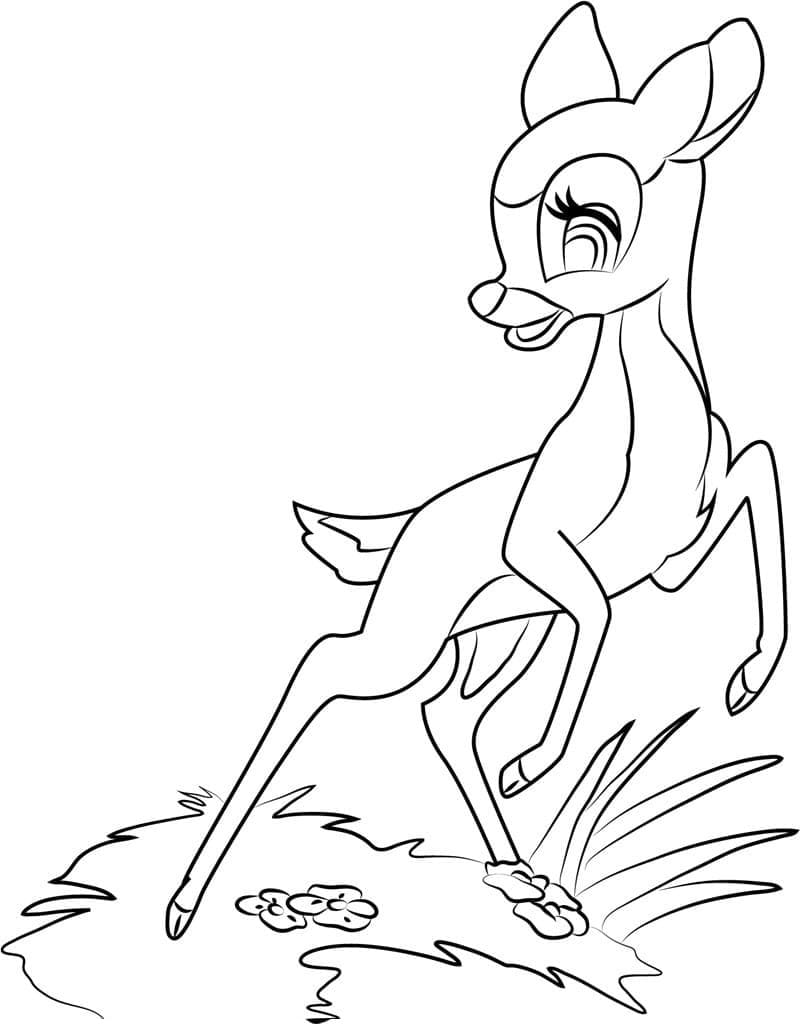 Tekenen Bambi gratis afdrukbaar